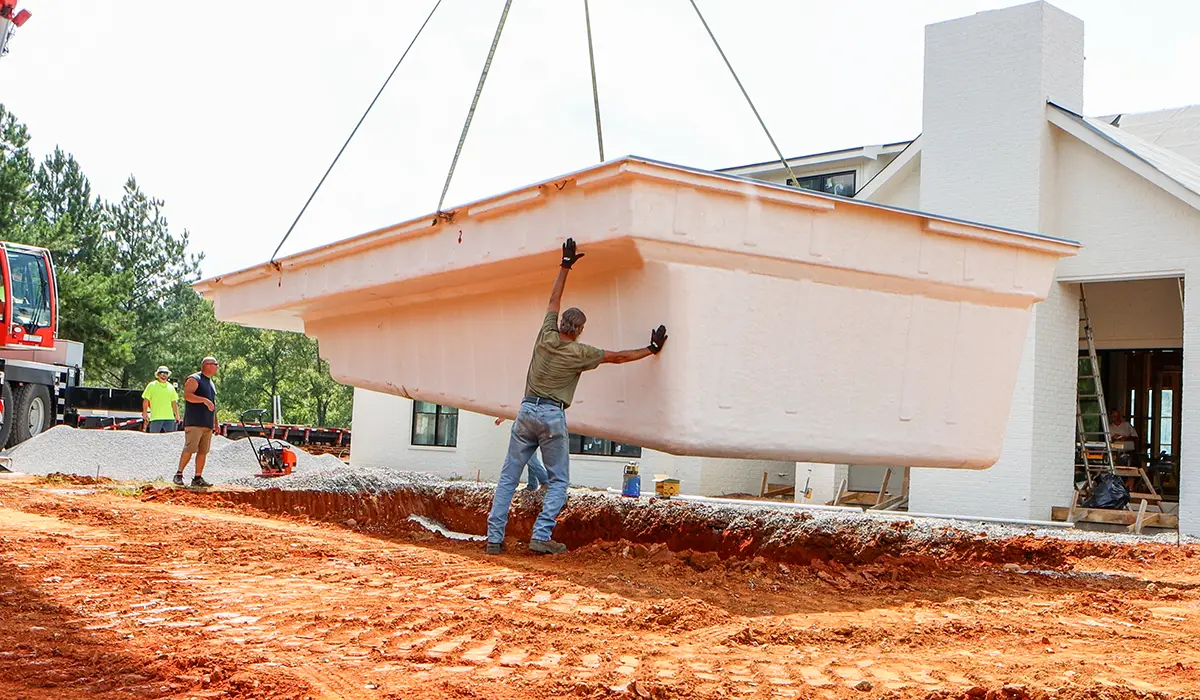 fiberglass pool construction