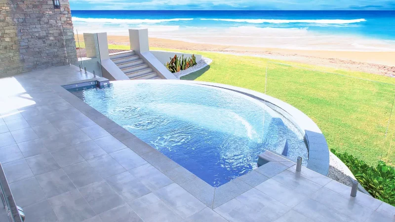 firberglass pool installation in palm beach integrated in your terrace