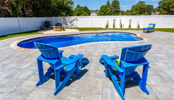 slopped yard fiberglass pool wellington florida