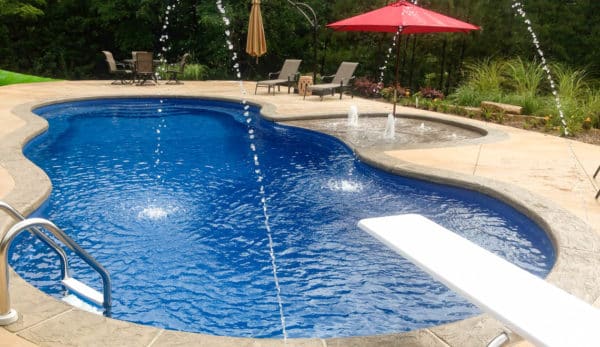 fiberglass pool features