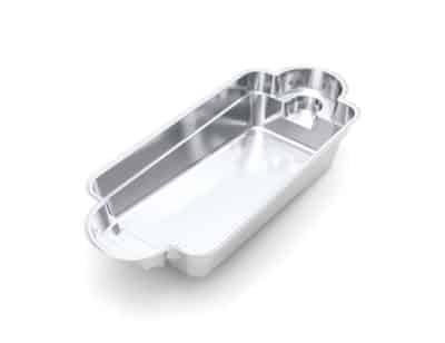 The Roman pool is in the free form pools category. It has a flat bottom